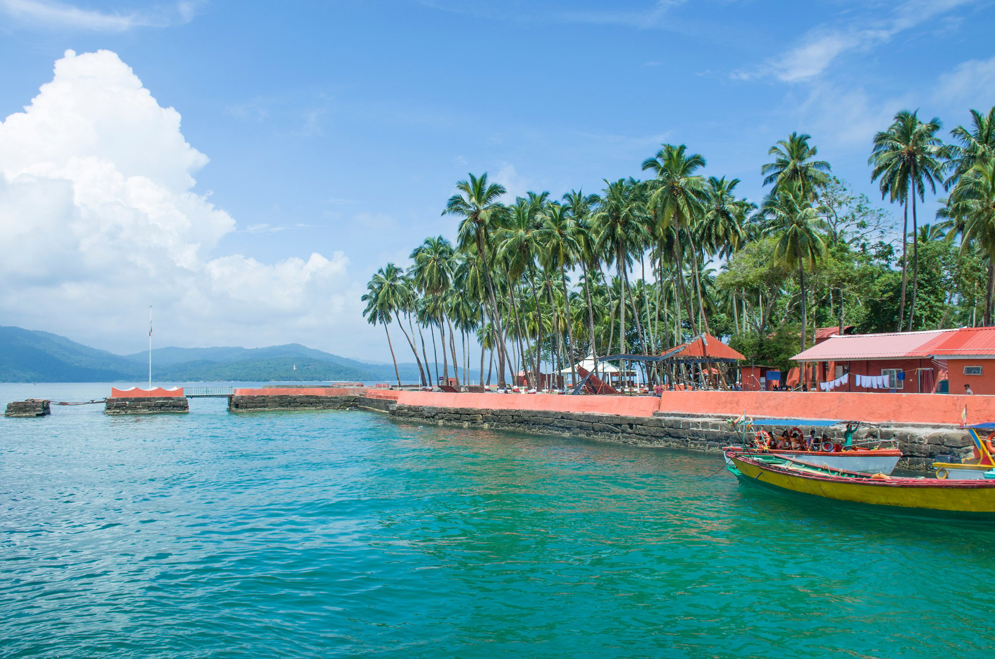 The beautiful landscape of Andaman and the Nicobar Islands Ross in India